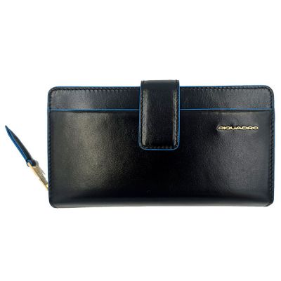 Кошелек женский Piquadro Blue Square черный Кошелек женский Piquadro Blue Square черный