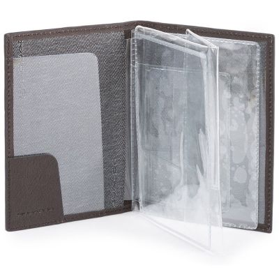Обложка для документов Piquadro Black Square коричневая