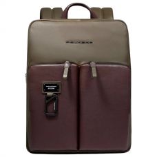 Рюкзак Piquadro Harper коричневый/зеленый Рюкзак Piquadro Harper коричневый/зеленый