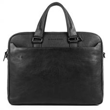 Сумка Piquadro Black Square с двумя отделениями черная