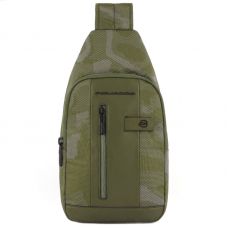 Рюкзак Piquadro Brief 2 светоотражающий зеленый камуфляж