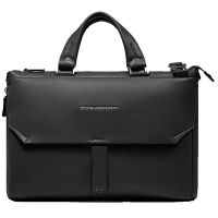 Деловая сумка Piquadro Than с отделением для ноутбука черная